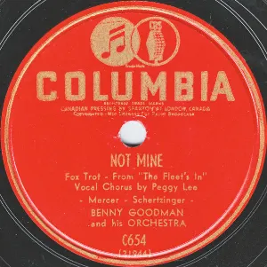 Pochette de Not Mine / If You Build a Better Mousetrap de Benny Goodman and His Orchestra
