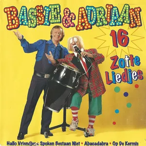 Pochette de 16 zotte liedjes de Bassie & Adriaan