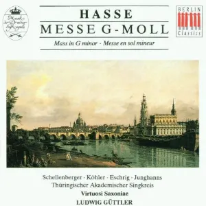 Pochette de Messe g-moll (1783) de Ludwig Güttler - Johann Adolf Hasse