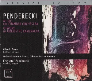 Pochette de Music for Chamber Orchestra de Albrecht Mayer - Sinfonia Varsovia - Krzysztof Penderecki