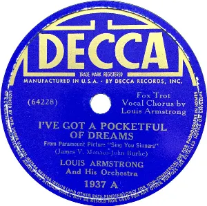 Pochette de I've Got a Pocketfull of Dreams / Naturally de Louis Armstrong & His Orchestra