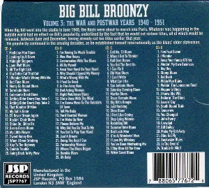Pochette de Volume 3: The War and Postwar Years 1940-1951 de Big Bill Broonzy