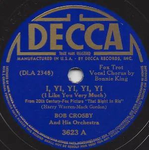 Pochette de I, Yi, Yi, Yi, Yi / Chica Chica Boom Chic de Bob Crosby and His Orchestra