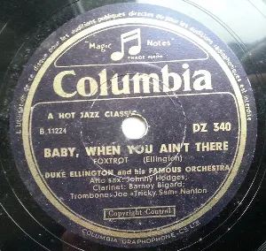 Pochette de Baby, When You Ain't There / Lightnin' de Duke Ellington and His Orchestra
