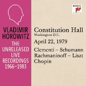 Pochette Vladimir Horowitz in Recital at Constitution Hall Washington D. C. April 22 1979