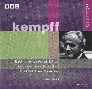 Pochette Bach: Chromatic Fantasia & Fugue / Beethoven: Piano Sonata no. 22 / Schubert: 3 Piano Pieces, D946