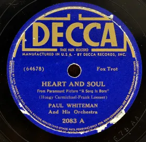 Pochette de Heart and Soul / While a Cigarette Was Burning de Paul Whiteman and His Orchestra