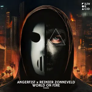 Pochette de World on Fire de Reinier Zonneveld - Angerfist