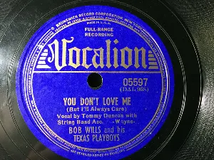 Pochette de You Don't Love Me (But I'll Always Care) / No Wonder de Bob Wills and His Texas Playboys