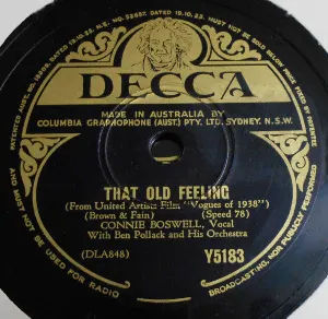Pochette de That Old Feeling / Yours and Mine de Connee Boswell