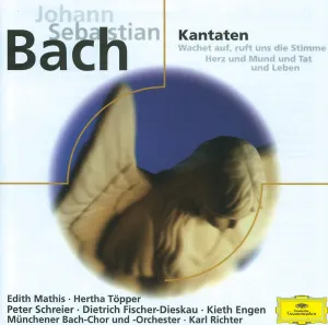 Pochette de Kantaten: Wachet auf, ruft uns die Stimme / Herz und Mund und Tat und Leben de Münchener Bach‐Orchester - Dietrich Fischer‐Dieskau - Johann Sebastian Bach - Münchener Bach‐Chor - Hertha Töpper - Peter Schreier - Karl Richter - Edith Mathis