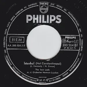 Pochette de Istanbul (Not Constantinopel) / Hey Joe! de The Four Lads - Frankie Laine