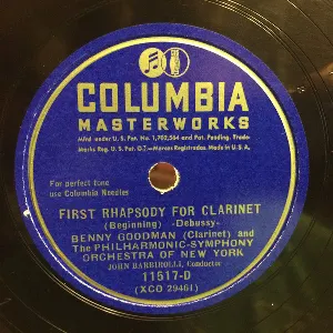 Pochette First Rhapsody for Clarinet