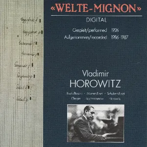 Pochette de Welte Mignon de Vladimir Horowitz