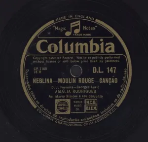 Pochette de Neblina — Moulin Rouge / Minha canção é saudade de Amália Rodrigues