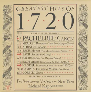 Pochette de Greatest Hits of 1720 de New York Philharmonia Virtuosi - Richard Kapp