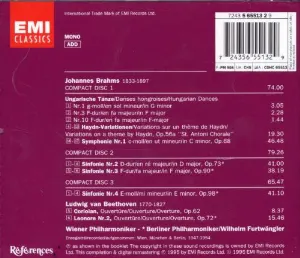 Pochette Brahms: Sinfonien / 3 Ungarische Tänze / Haydn‐Variationen / Beethoven: Coriolan / Leonore II