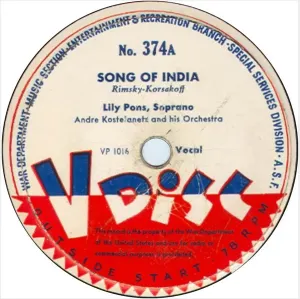 Pochette de Song of India / I Love Thee / Neopolitan Love Song de Jan Peerce