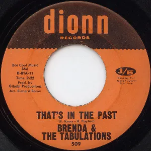 Pochette de That's in the Past / I Can't Get Over You de Brenda & the Tabulations