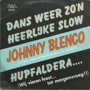 Pochette de Dans weer zo’n heerlijke slow de Johnny Blenco