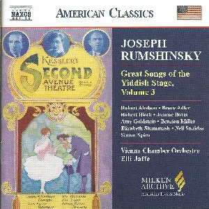 Pochette de Great Songs of the Yiddish Stage, Volume 3 de Wiener Kammerorchester