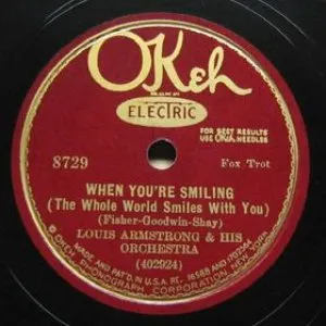Pochette de When You're Smiling (The Whole World Smiles With You) / Some of These Days de Louis Armstrong & His Orchestra