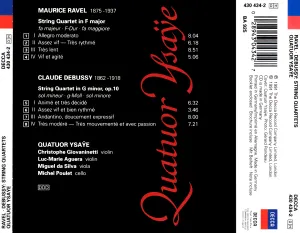 Pochette de String Quartets de Maurice Ravel - Claude Debussy - Quatuor Ysaÿe