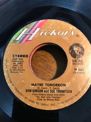 Pochette de Maybe Tomorrow de Sue Thompson - Don Gibson