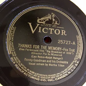 Pochette de Thanks for the Memory / It's Wonderful de Benny Goodman and His Orchestra