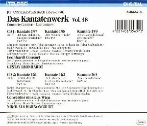 Pochette Das Kantatenwerk, Volume 38