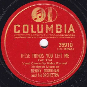 Pochette de These Things You Left Me / Yes, My Darling Daughter de Benny Goodman and His Orchestra