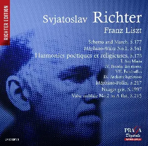 Pochette de Scherzo and March / Méphisto-Waltz no.1 / Harmonies poétiques et religieuses de Sviatoslav Richter - Franz Liszt