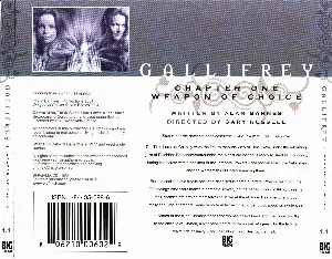 Pochette de Gallifrey: Chapter 1 "Weapon of Choice" de Louise Jameson - Alan Barnes