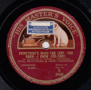 Pochette de Everything's Made for Love - You Know - I Know / Russian Lullaby de Paul Whiteman and His Orchestra