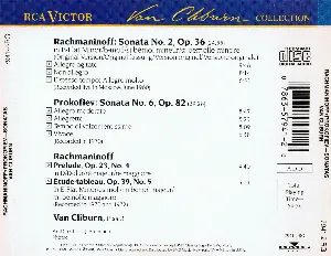 Pochette RCA Victor Van Cliburn Collection: Rachmaninoff Sonata No. 2 / Prelude Op. 23, No. 4 / Étude-tableau, Op. 39, No. 5 / Prokofiev Sonata no. 6