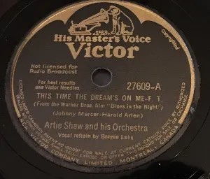 Pochette de This Time the Dream's on Me / Blues in the Night de Artie Shaw and His Orchestra