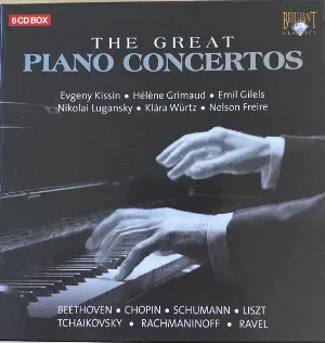 Pochette de The Great Piano Concertos de Fryderyk Chopin - Ludwig van Beethoven - Franz Liszt - Robert Schumann - Sergei Rachmaninoff - Maurice Ravel - Pyotr Ilyich Tchaikovsky