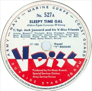 Pochette de Sleepy Time Gal / Tired / Fifteen Years de The V‐Disc All Stars