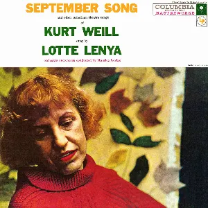 Pochette September Song and Other American Theatre Songs of Kurt Weill