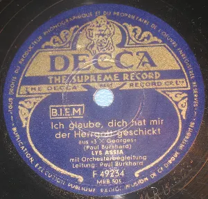 Pochette de Ich glaube, dich hat mir der Herrgott geschickt de Lys Assia