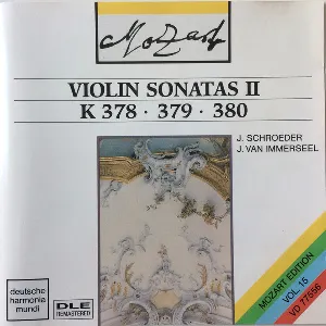 Pochette Violin Sonatas II - K 378 - 379 - 380