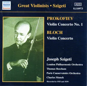 Pochette de Prokofiev: Violin Concerto no. 1 / Bloch: Violin Concerto de Joseph Szigeti