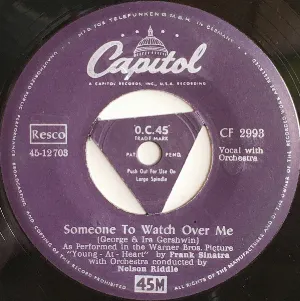 Pochette Someone to Watch Over Me / You, My Love