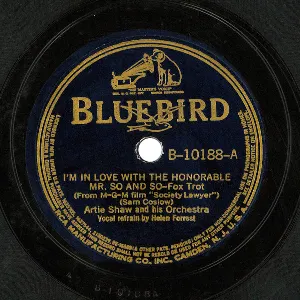 Pochette de I'm in Love With the Honorable Mr. So and So / Prosschai de Artie Shaw and His Orchestra