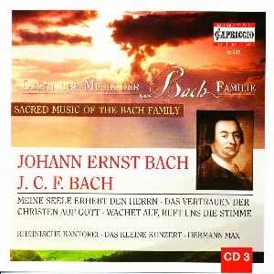 Pochette de Geistliche Musik der Bach Familie, vol 3 de Johann Christoph Friedrich Bach - Rheinische Kantorei - Hermann Max - Das Kleine Konzert