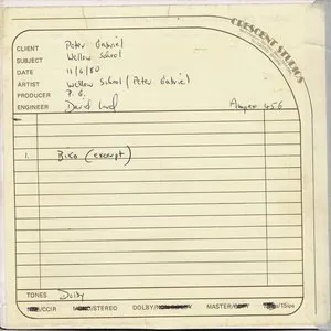 Pochette de Biko (Wellow School version) de Peter Gabriel