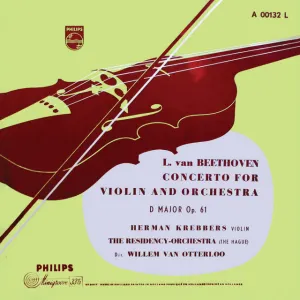 Pochette de Violin Concerto / Sanctus (Missa solemnis) de Ernst Haefliger - Groot Omroepkoor - Ludwig van Beethoven - Agnes Giebel - Herman Krebbers - Residentie Orkest - Eugen Jochum - Koninklijk Concertgebouworkest - Karl Ridderbusch
