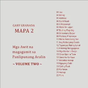 Pochette de Mapa 2: Mga Awit Na Magagamit Sa Panlipunang Aralin, Vol. 2 de Gary Granada