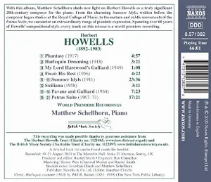 Pochette de Piano Music 1 de Herbert Howells