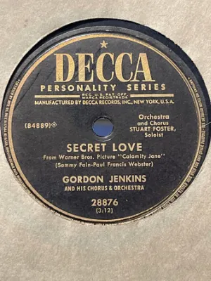 Pochette de Secret Love / Theme From "Seven Dreams" de Gordon Jenkins & His Orchestra